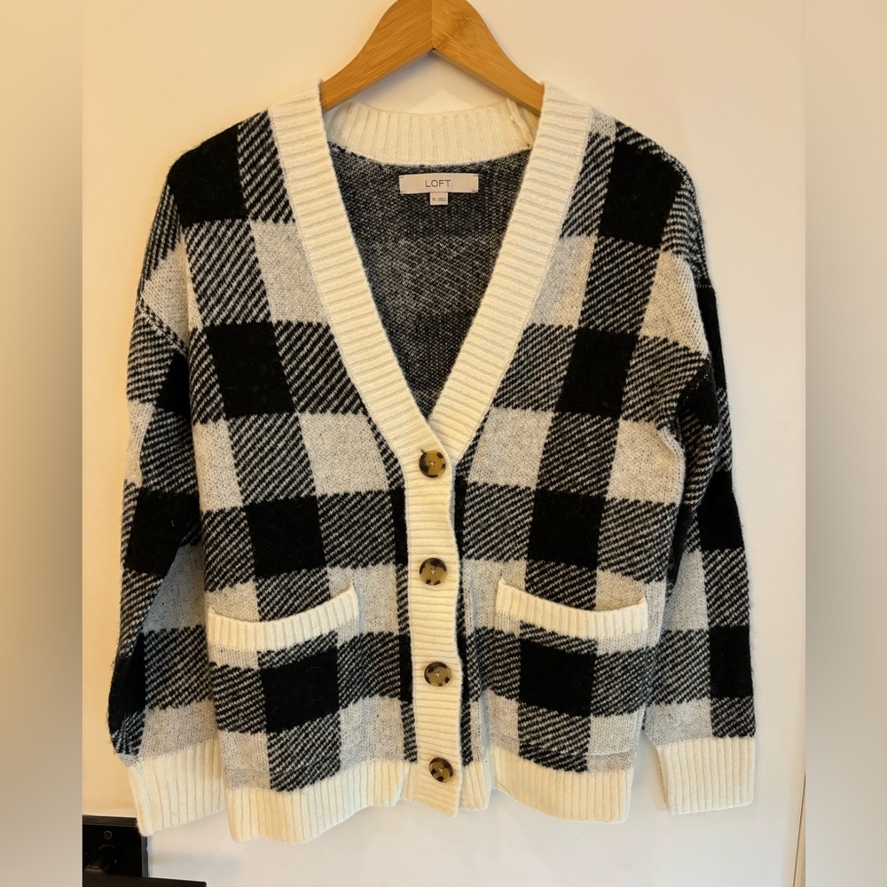 LOCT Checkered Cardigan